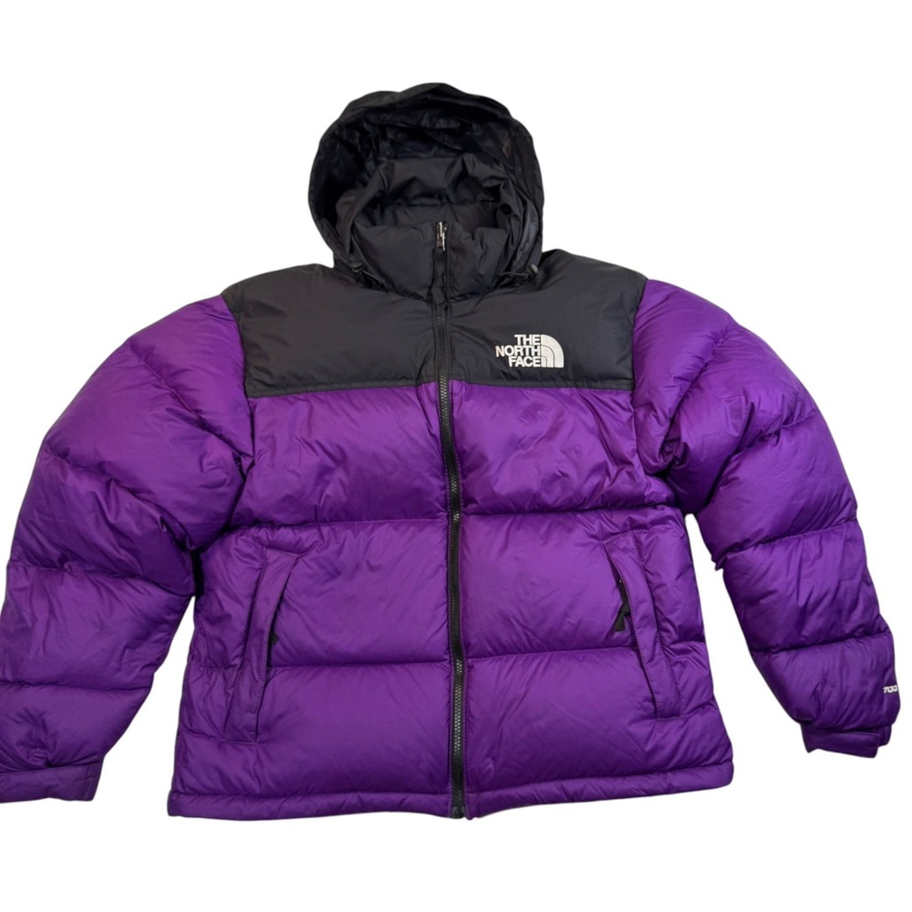 The North Face 1996 Retro Nuptse Jacket Mens Medium Purple Black 700 Down Puffer